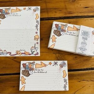 30 Holiday Recipe Cards Set with Gingerbread Design